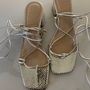 Marc Fisher metallic gladiator style sandal.  Size 8M.